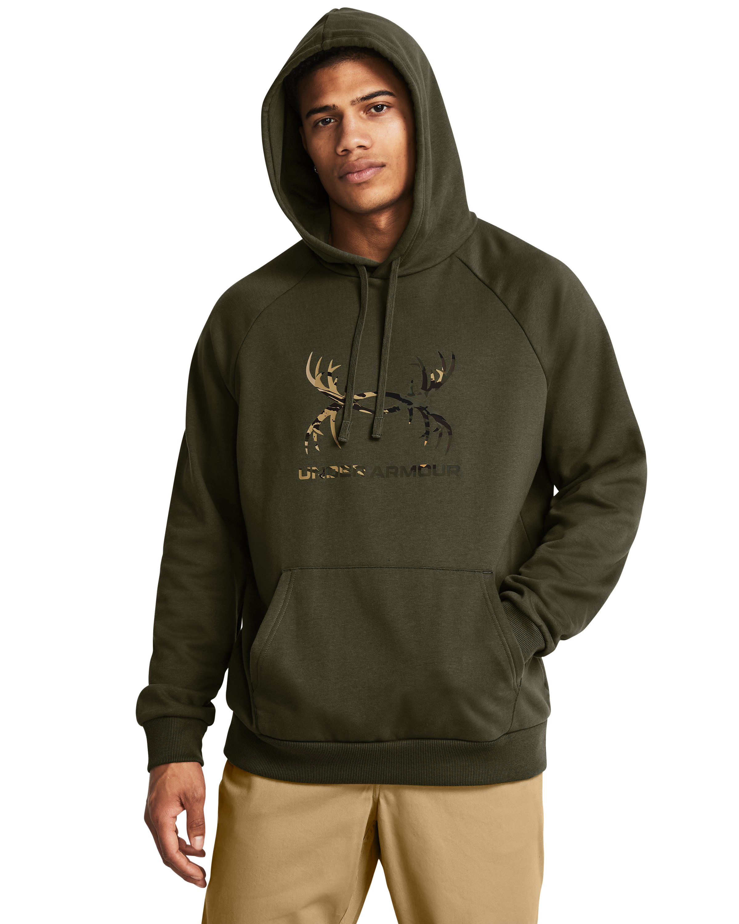 UA Rival Fleece Antler Hoodie Men's Hoodie, custom hoodie or sweatshirt with logo imprint 6