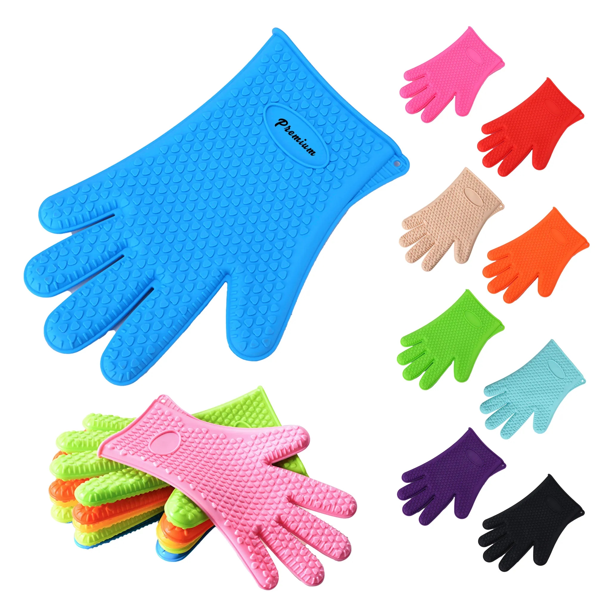 Thickened Silicone Five Finger Gloves 1