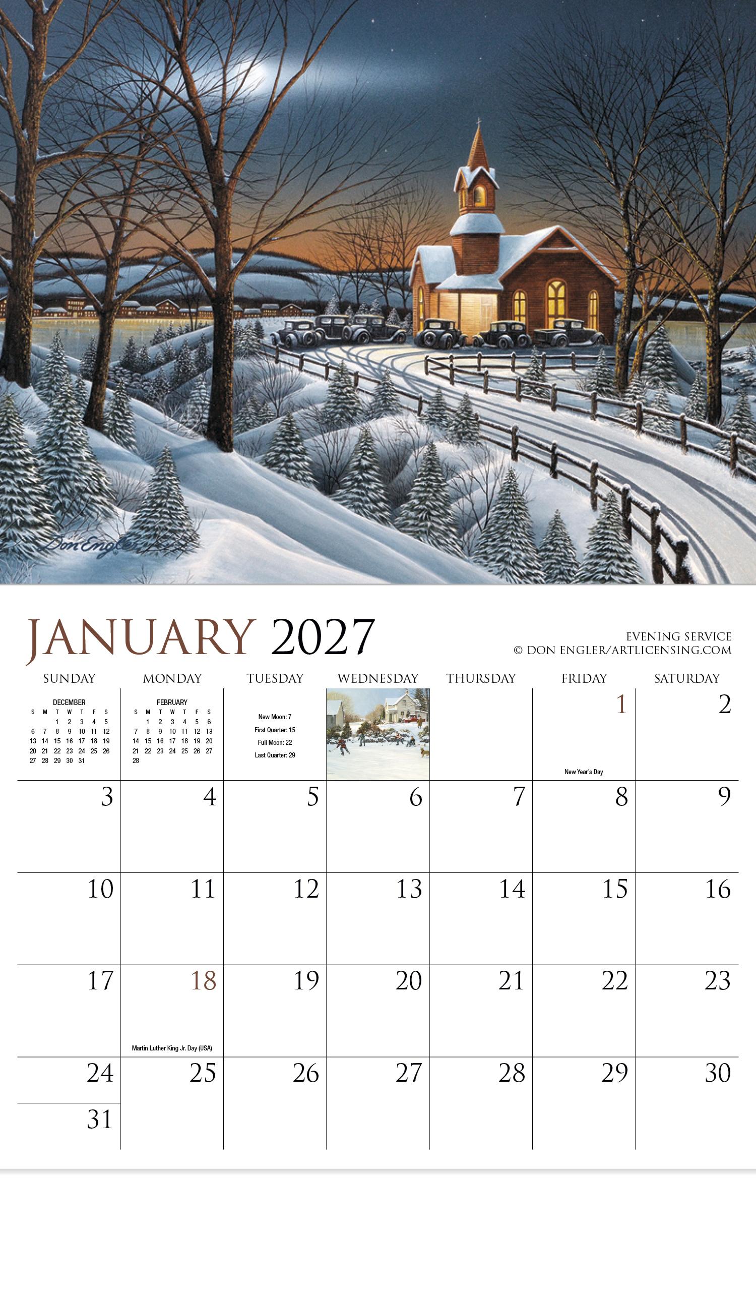 HotLine® Products Back Home Appointment Calendar - Stapled 24