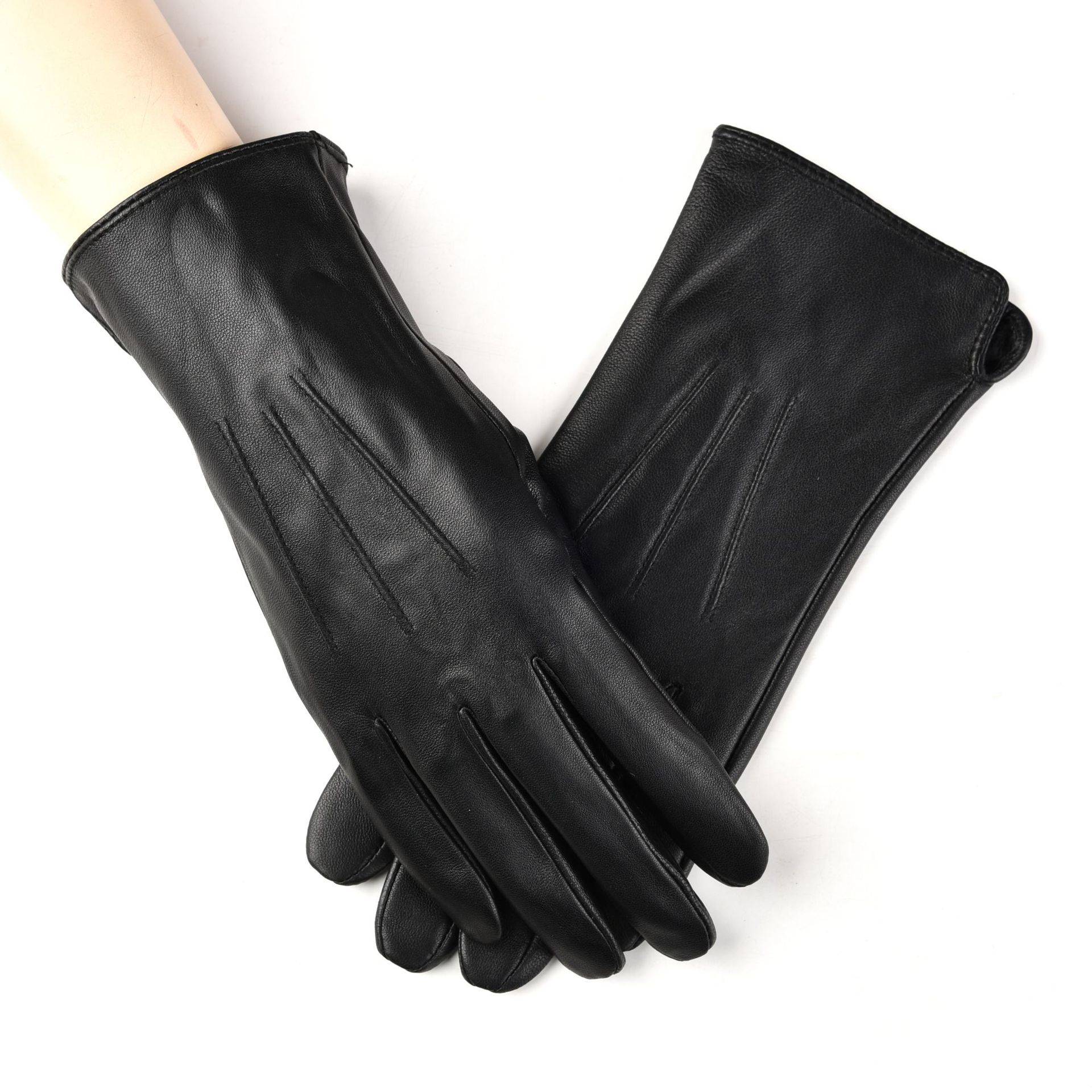 Winter Genuine Leather Lambskin Gloves for ladies 5