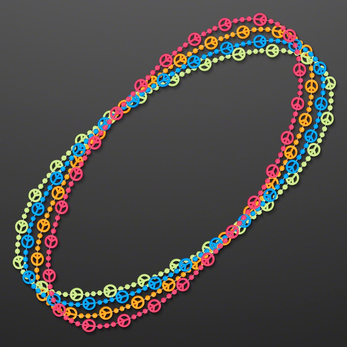 Peace Sign Bead Necklaces (NON-LIGHT UP) 7