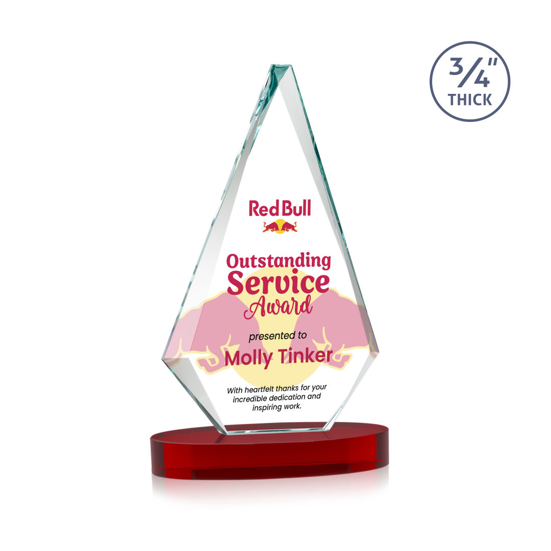 Windsor VividPrint™ Award on Alberton Base - Red 3