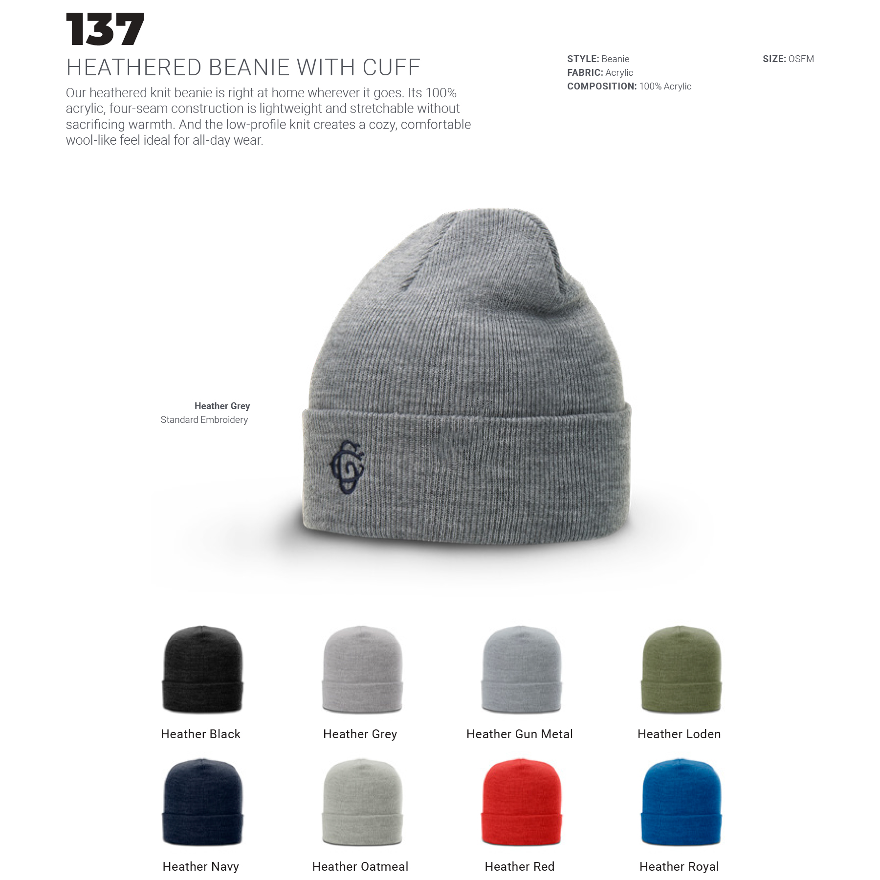 Richardson 137 Heathered Cuffed Beanies 8