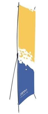 Standard X-Banner Stand, Hardware Only - 22.75"W x 66.5"H 1