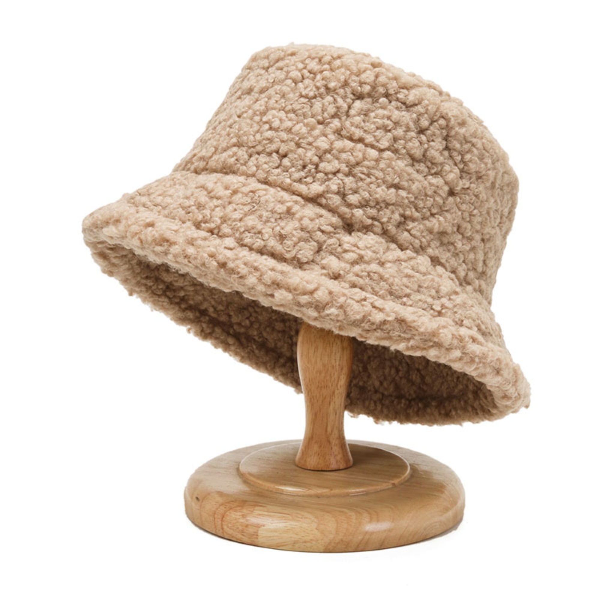 Soft Sherpa Fleece Bucket Hat for Women Winter Style 3