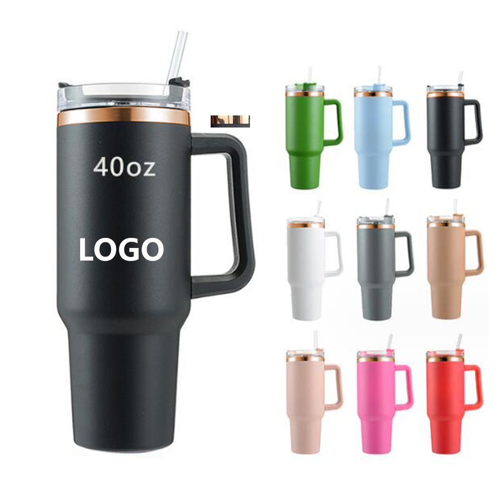 40 oz Vacuum Insulated Tumbler with Golden Under 1