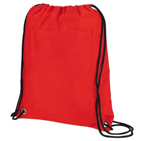 Front Pocket Polyester Insulated Drawstring Cooler Backpack 3
