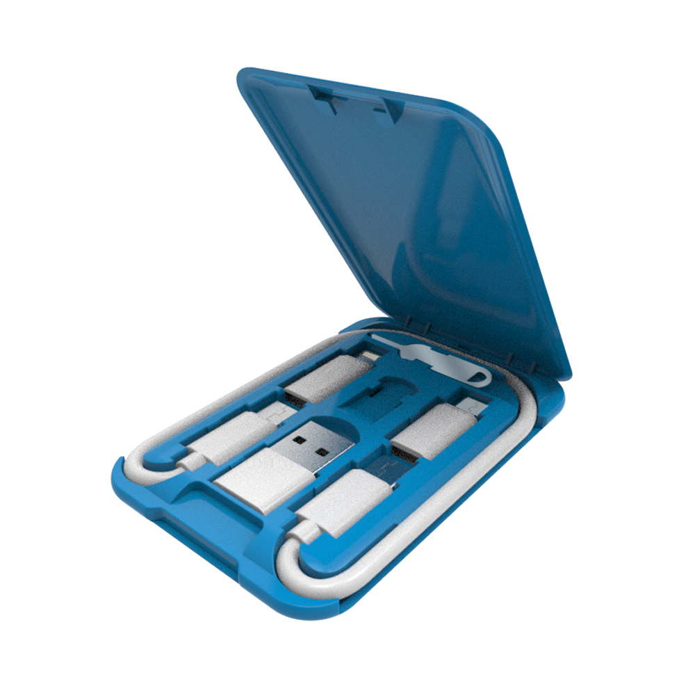 Eco-Friendly 6-in-1 Charging Cable Kit Wheat Straw 8