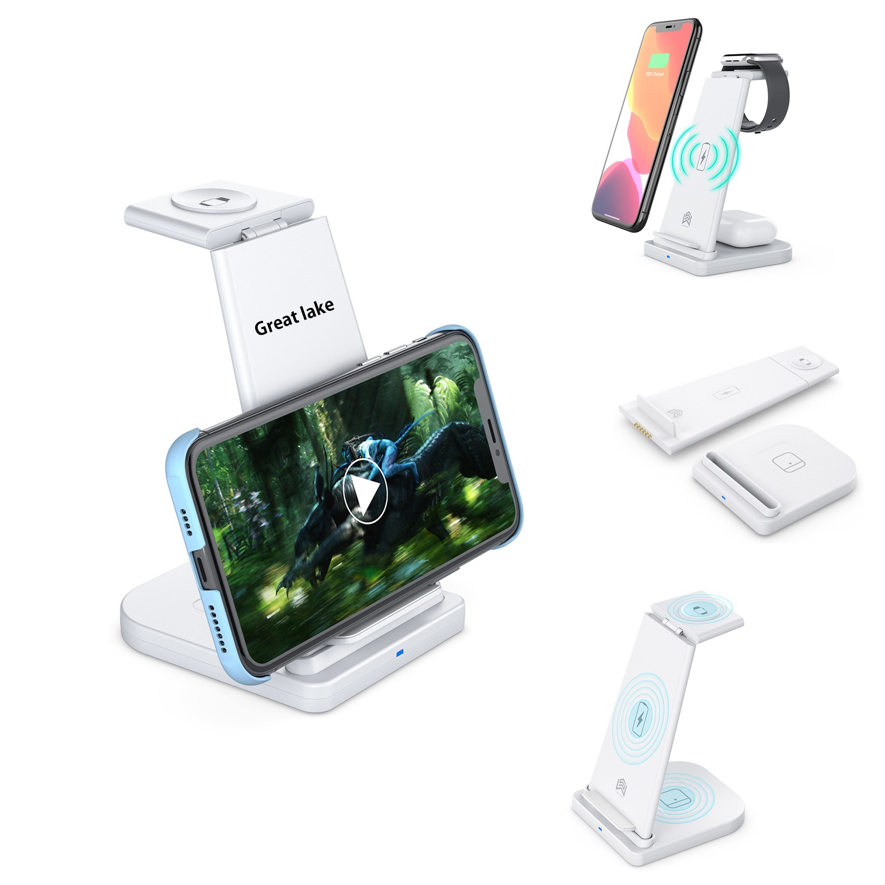 10W Magnetic 3-in-1 Wireless Charger Station 1