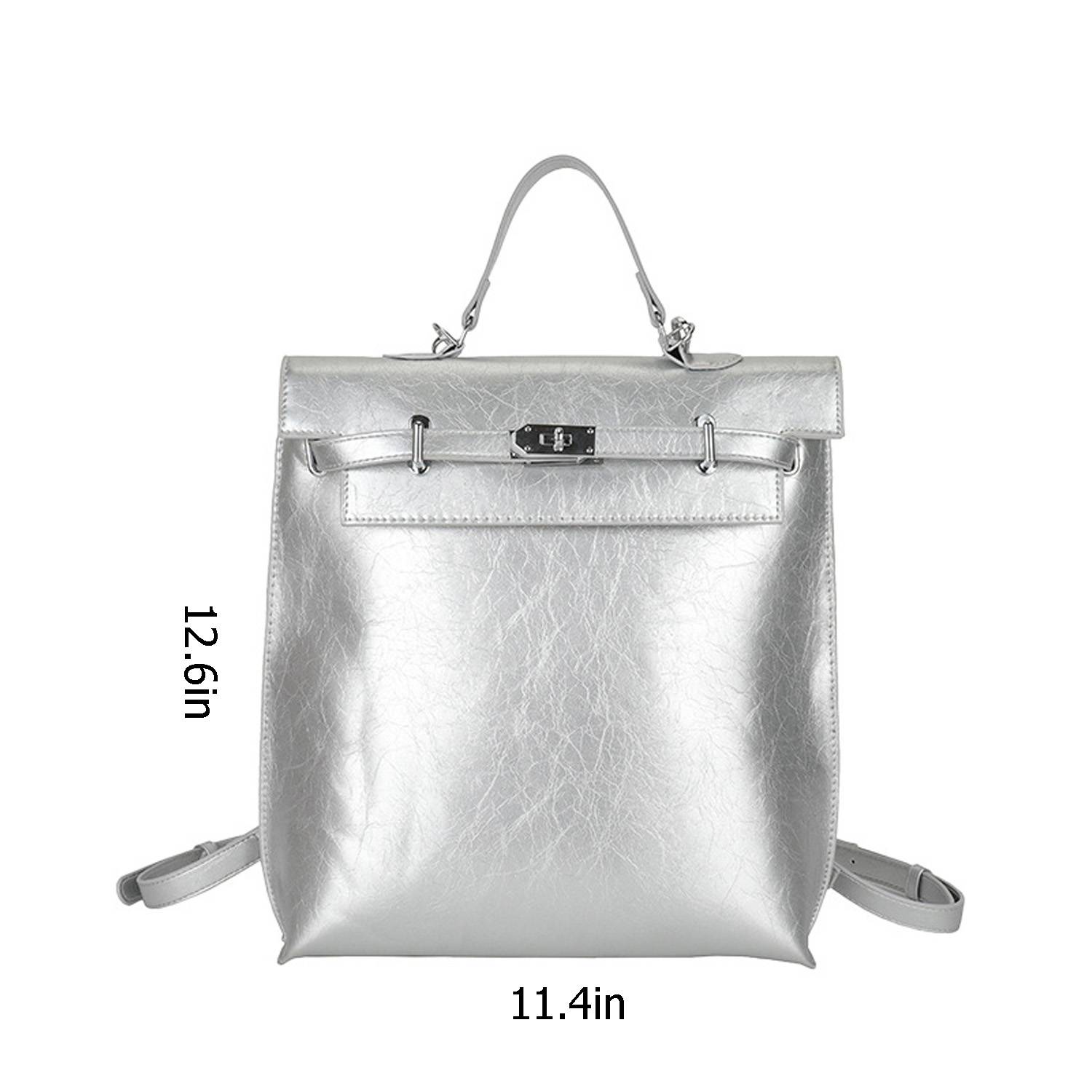 Pu Leather Casual Backpack For Women 1