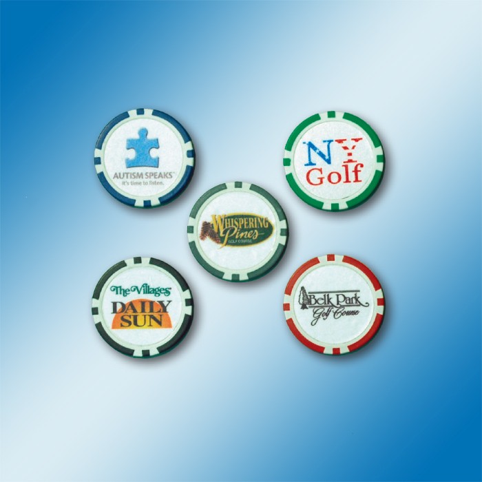 Poker Chip Golf Ball Marker (Premium Coated) 1