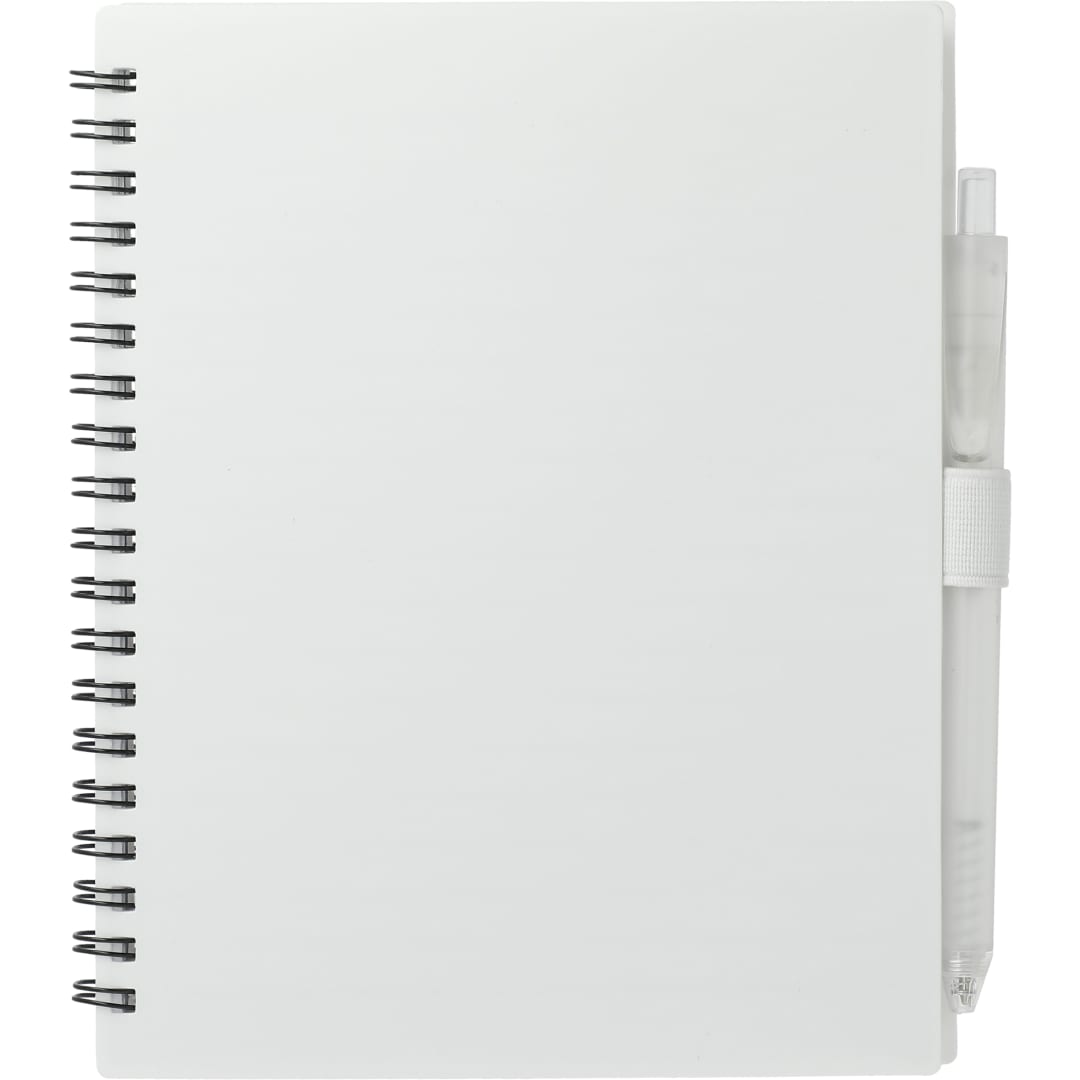 FSC® Recycled 5.5” x 7” Spiral Notebook w/ RPET Pe 85