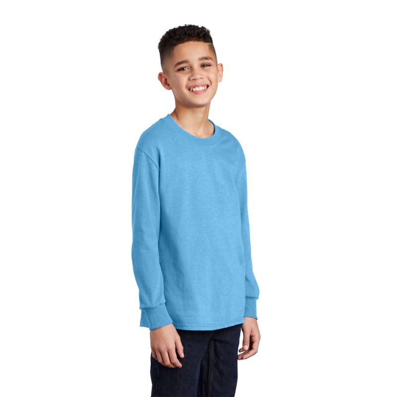 Port & Company Youth Long Sleeve Core Cotton Tee. 46