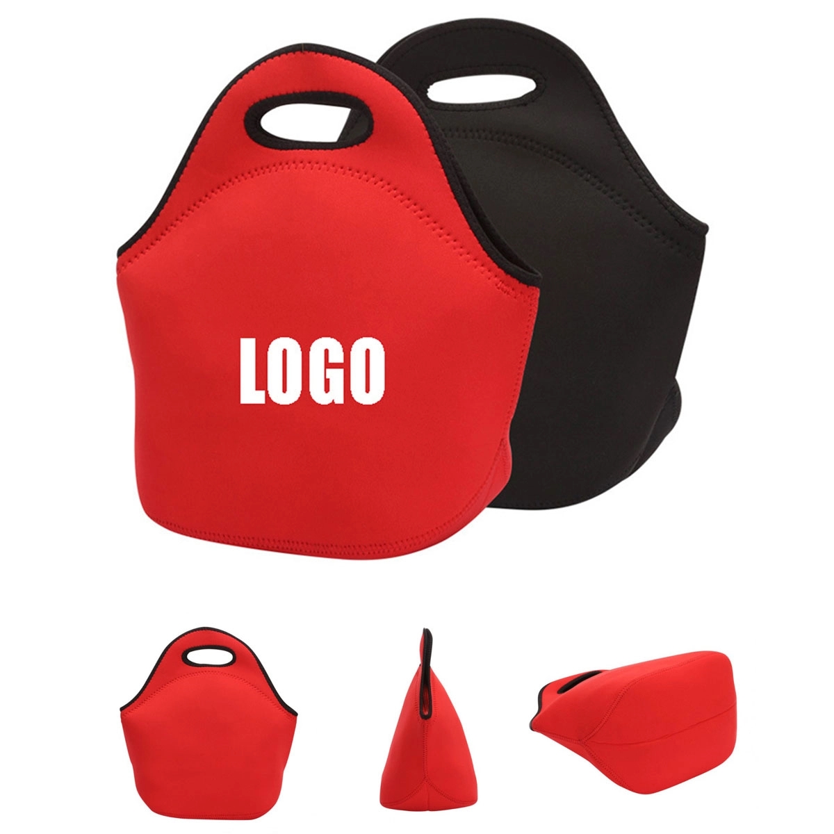 Zippered Neoprene Lunch Tote Bag 3