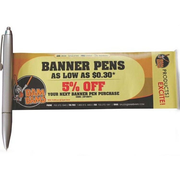 Banner Pen - Silver Tube 1