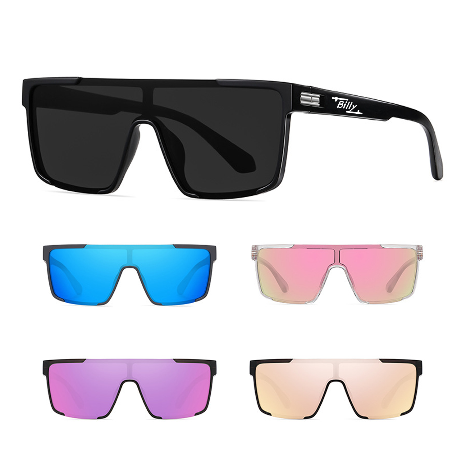 Square Oversized Flat Top Sunglasses