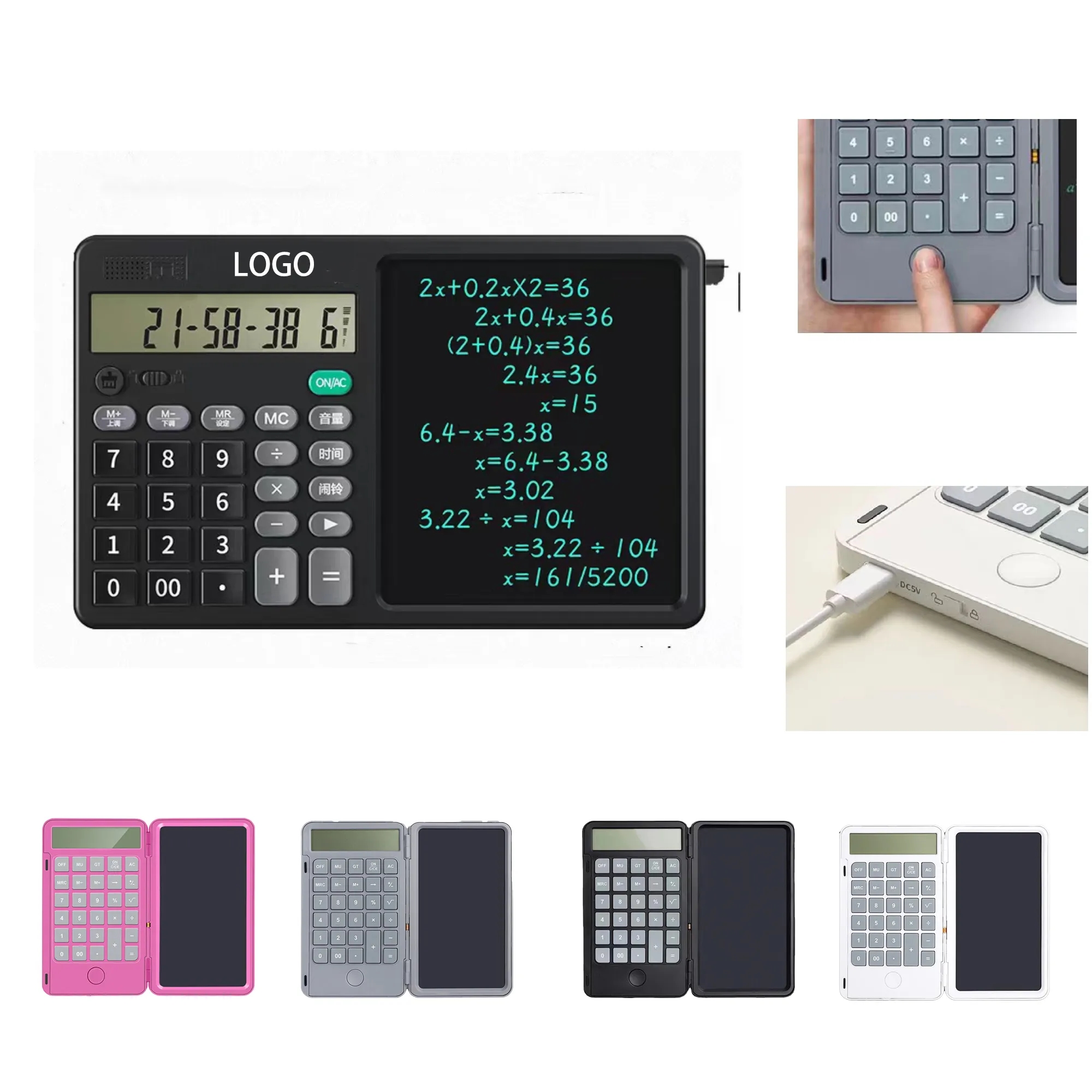 2 in 1 Charging Tablet Calculator 3