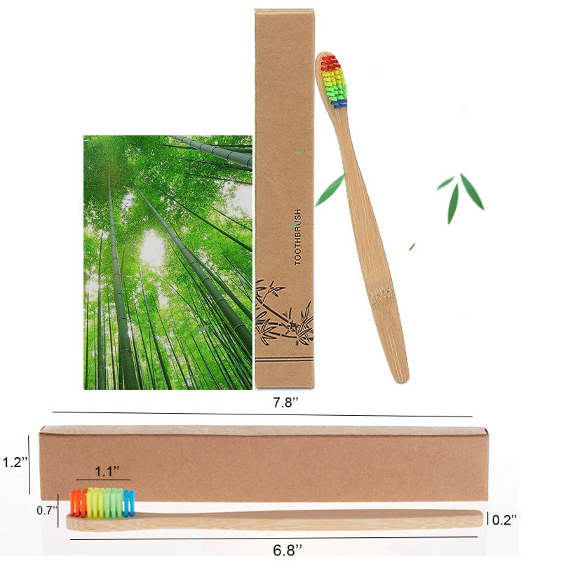 Rainbow Natural Bamboo Toothbrush 1