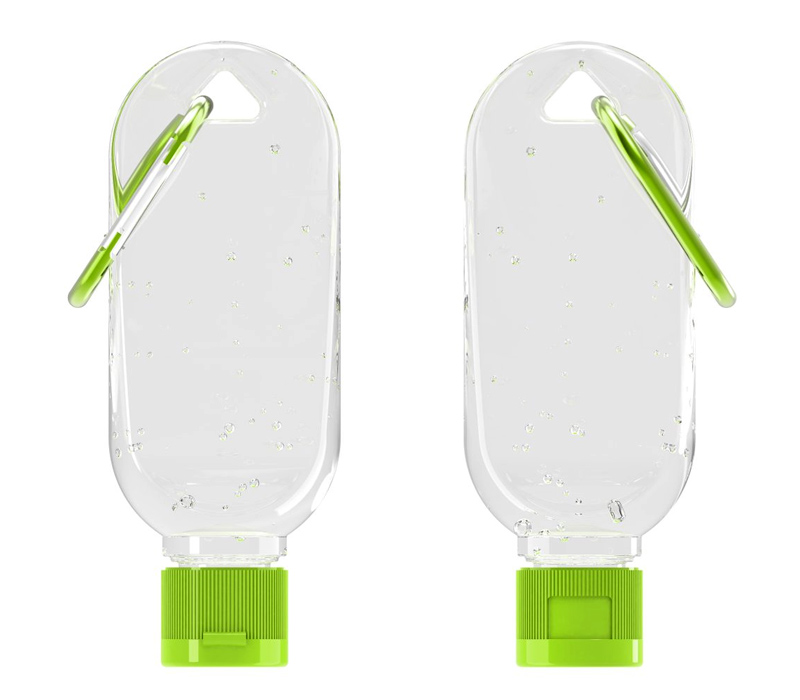 Hand Sanitizer Gel with Carabiner, 1.8 oz. - Printed 8