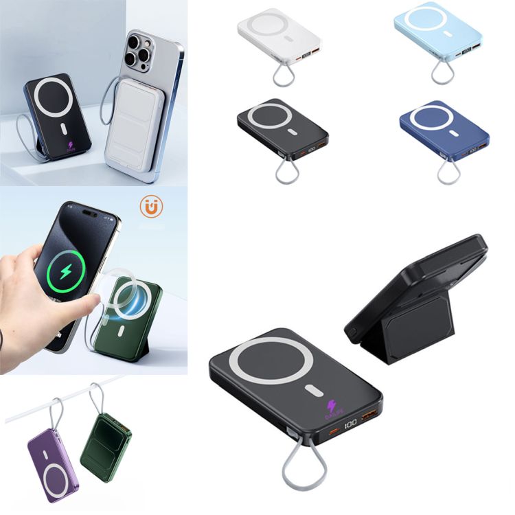 8000mAh Magnetic Wireless Power Bank with Stand 3