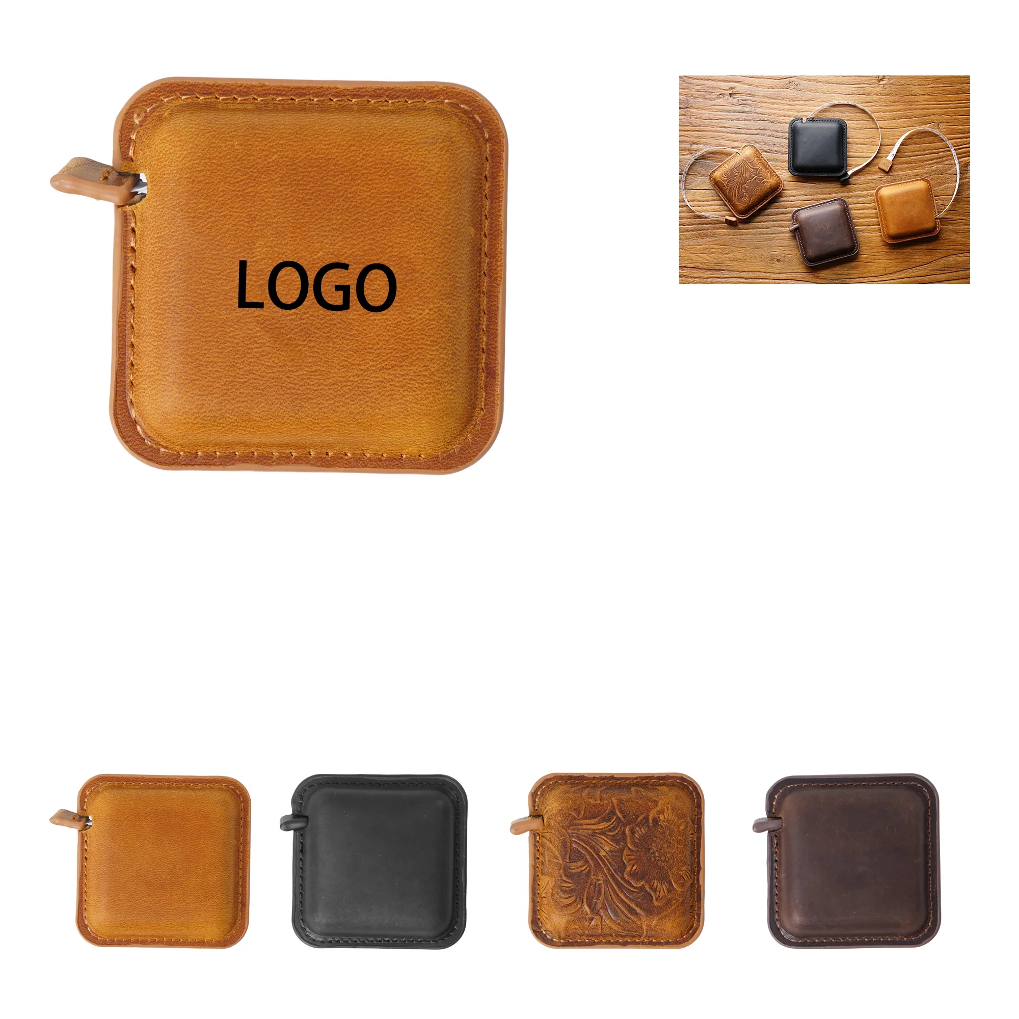 Cowhide Handmade Mini Tape Measure 3