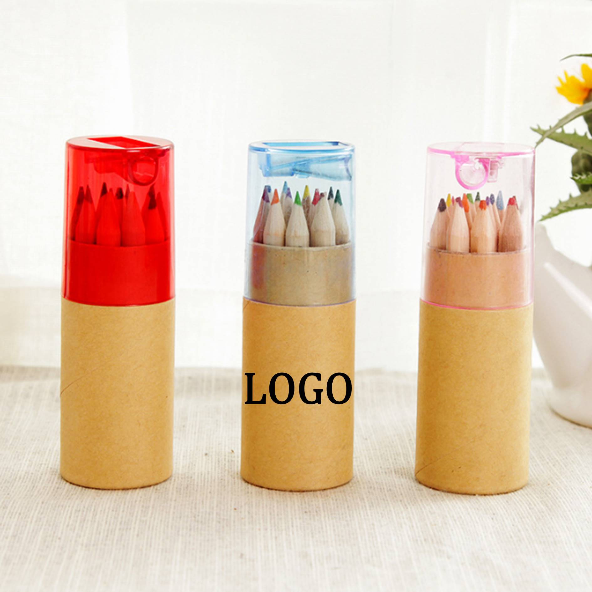 12 Pack Colored Pencils With Sharpener 2