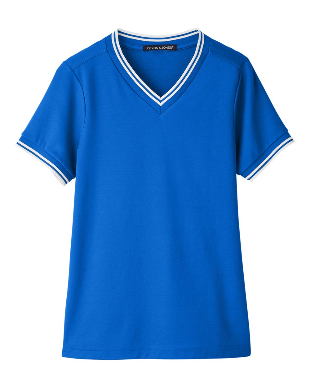 Women's CrownLux Performance® Plaited Tipped V-Neck Shirt - DG20CW 13