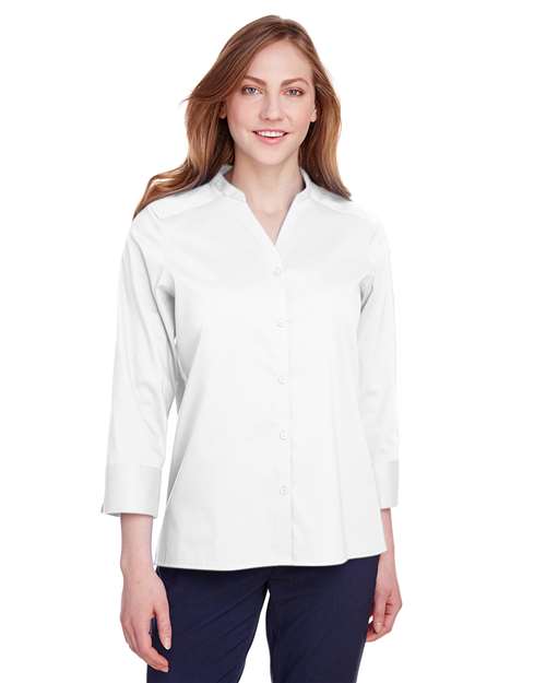 Women's Crown Collection® Stretch Broadcloth Three-Quarter Sleeve Blouse - DG560W 15