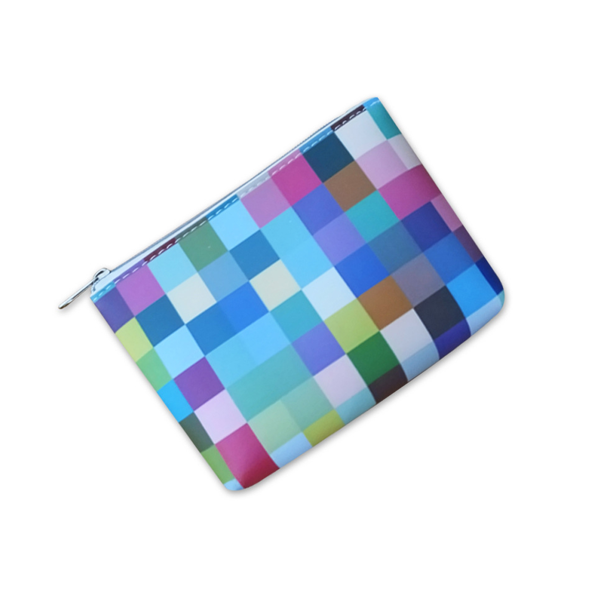 TPU Checkered Contrasting Color Makeup Bag 3