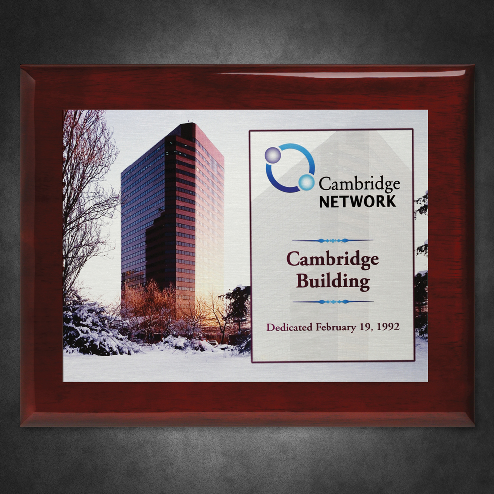 Aberdeen Rosewood Plaque with Sublimated Plate 9