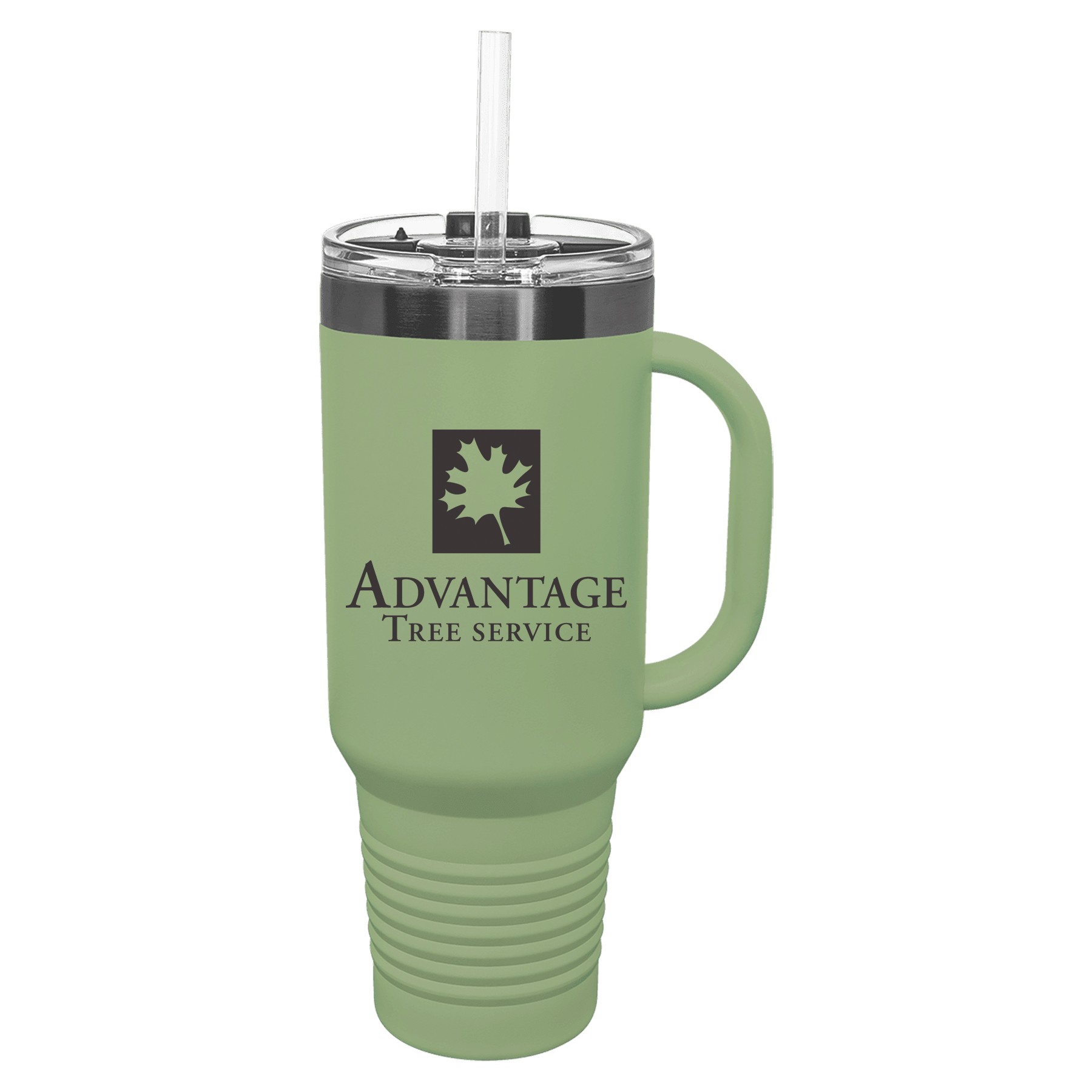 Polar Camel 40oz Ghost Black ION-Plated Travel Mugs w/ Straw 34