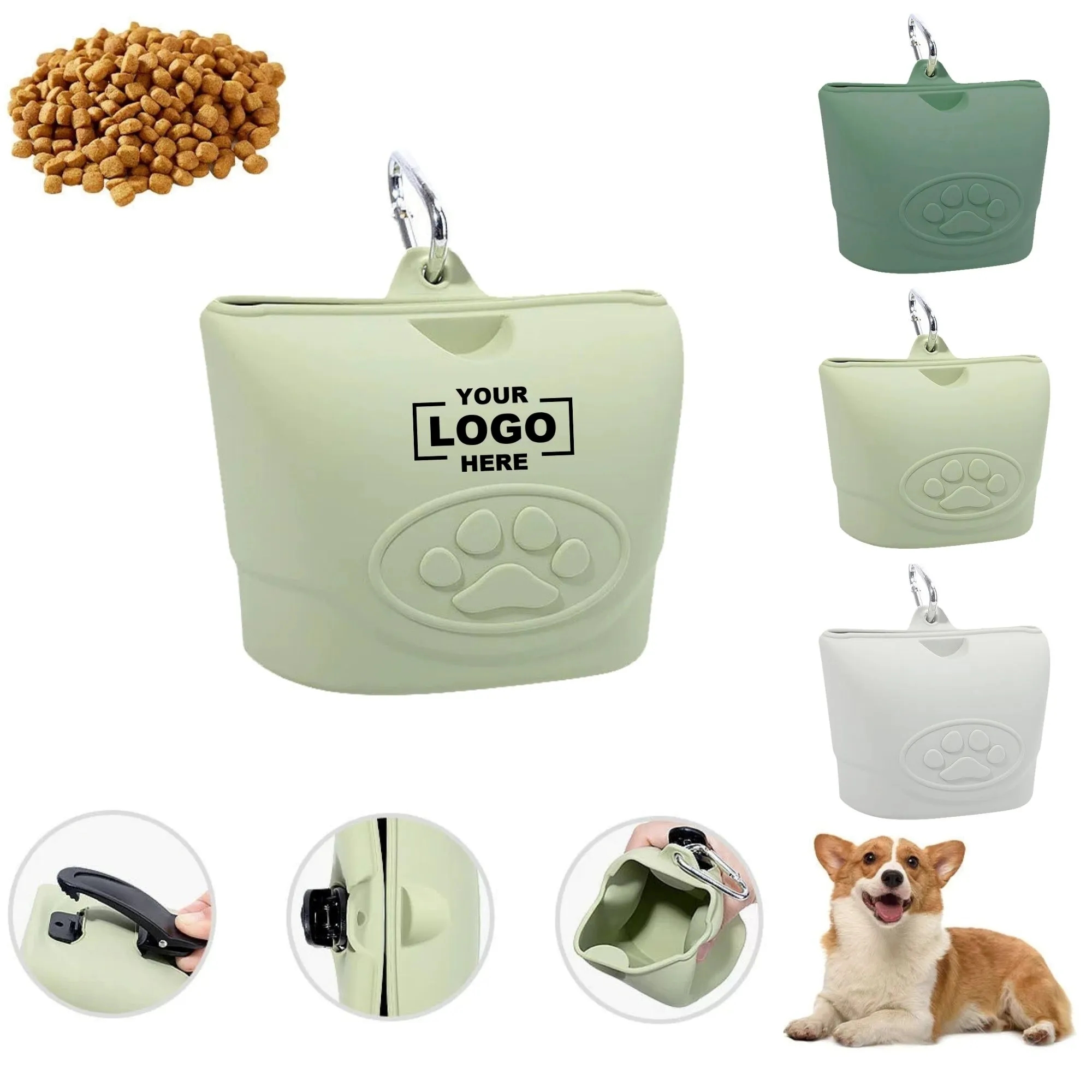 Portable Silicone Dog Training Snack Waist Bag