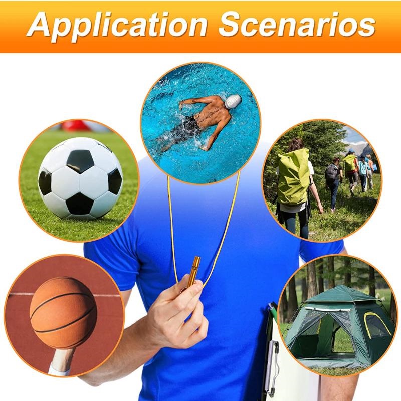 Survival Aluminum Emergency Whistle w/Keychain 3