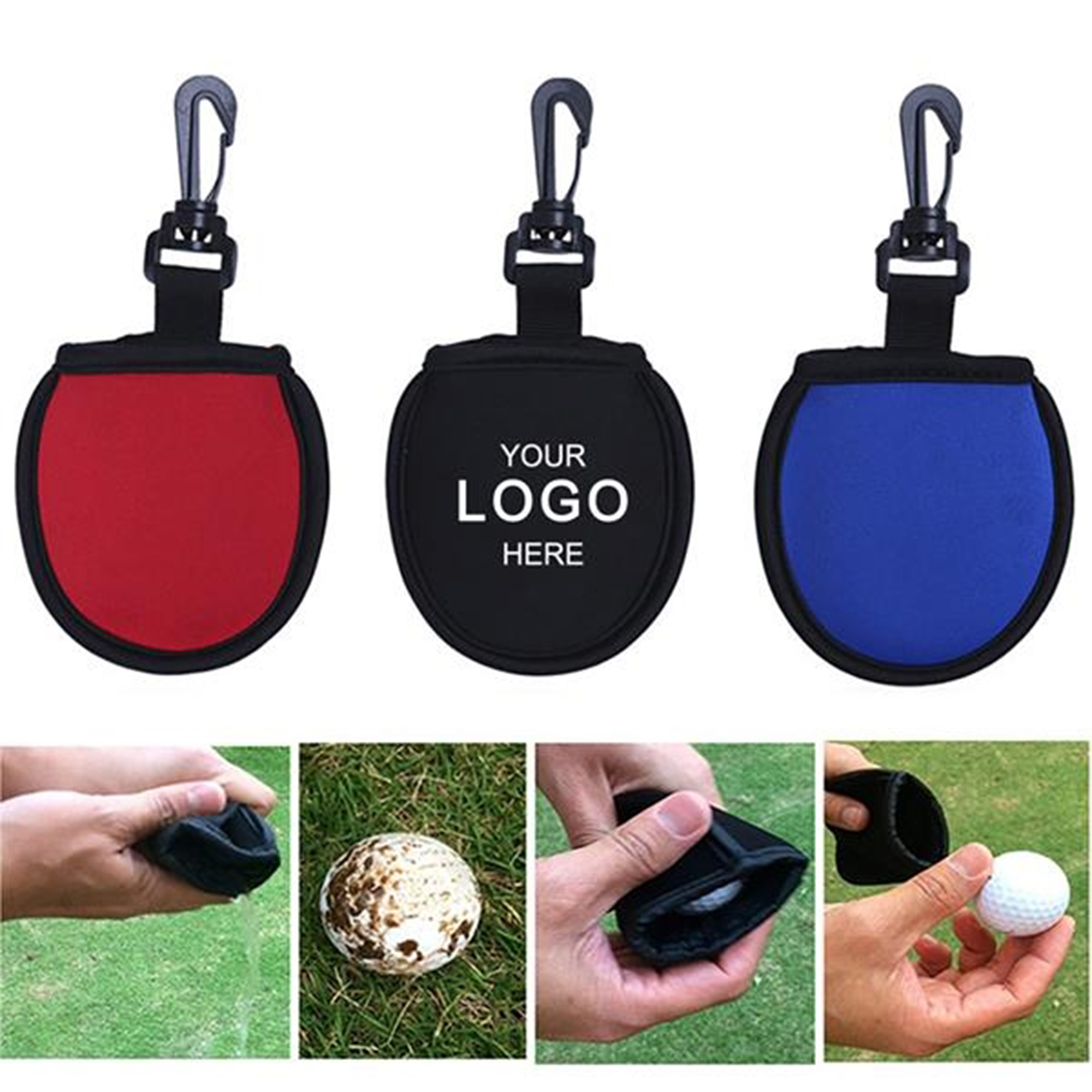 Portable Golf Ball Washer Cleaner Pouch 4