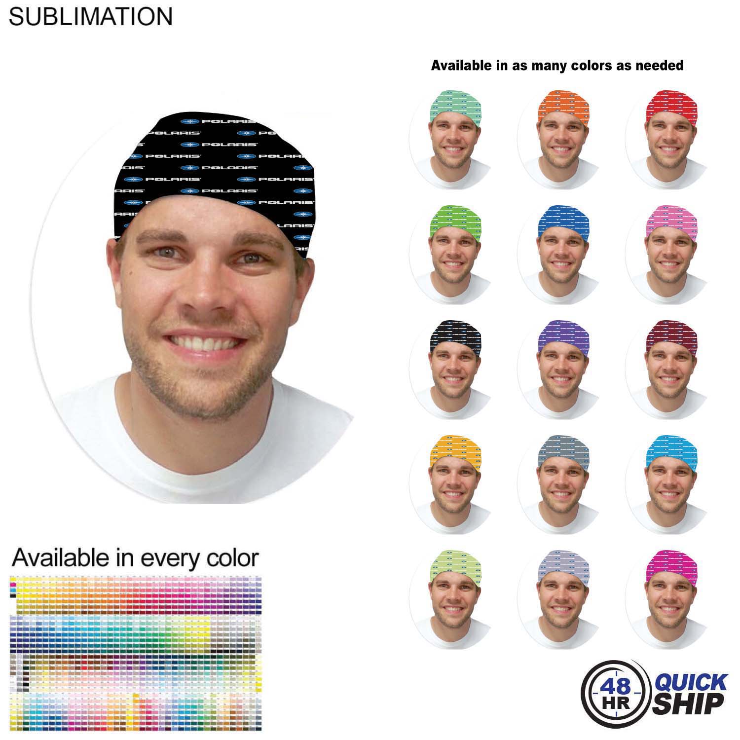 48 Hr Quick Ship - Team Building Sublimated Multifunction 2-Ply WINTER Tubular Headwear 5