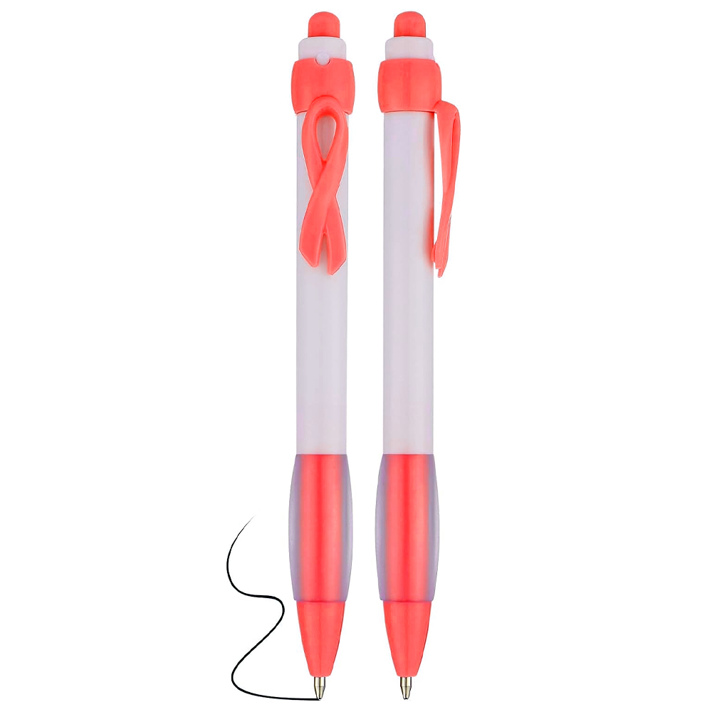 Breast Cancer Pen With Ribbon Clip Ball Pen 21