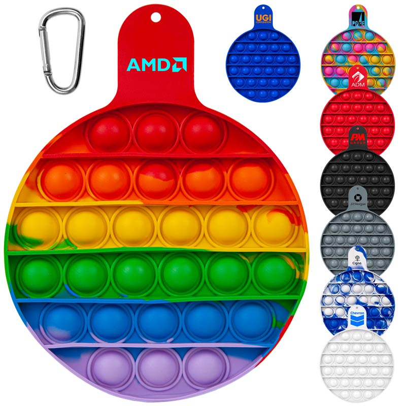 Round Fiddle Popper Silicone Sensory Fidget Toy 2