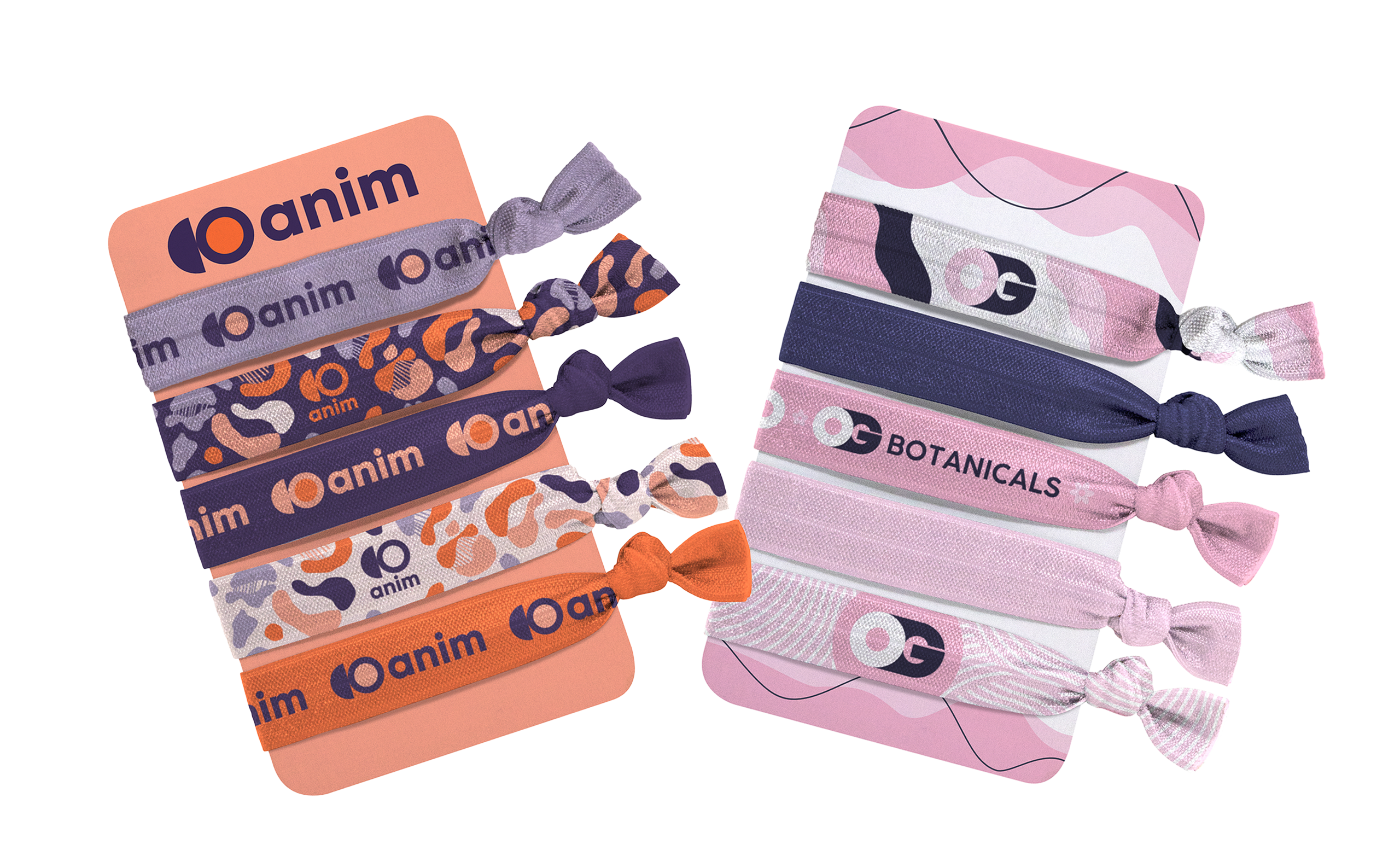 5 Piece Knotted Hair Tie Set with Card