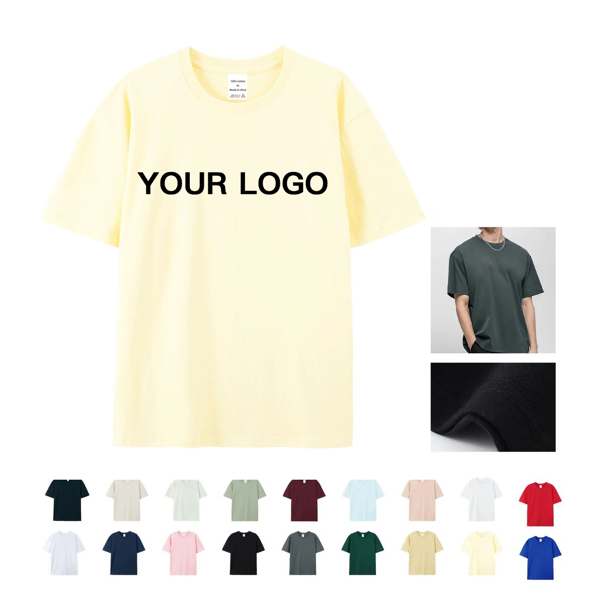 Lightweight Cotton Unisex Tee with Multiple Colors 3