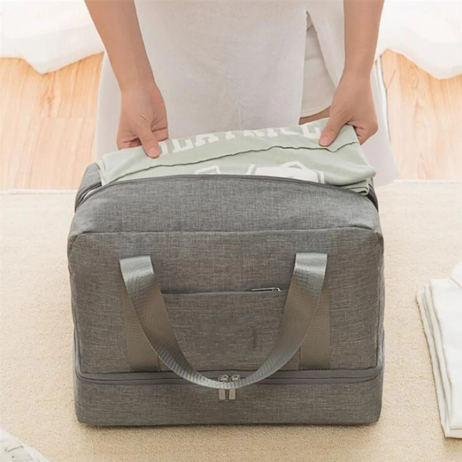 Travel Storage Bag with Shoe Layer 4