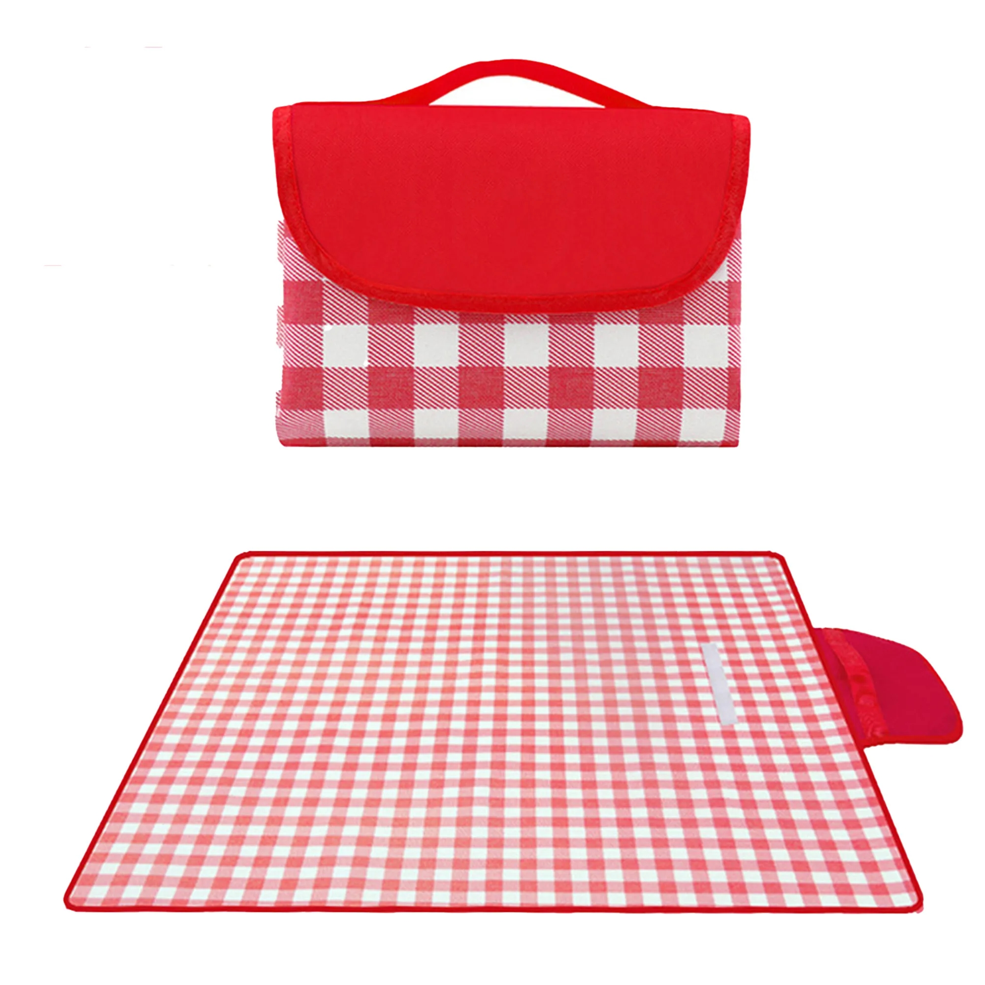 MOQ 30 Foldable Plaid Picnic Mat 79"L x 60"W 5