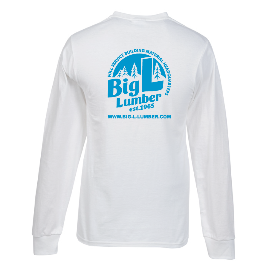 White Long Sleeve Pocket Tee 2