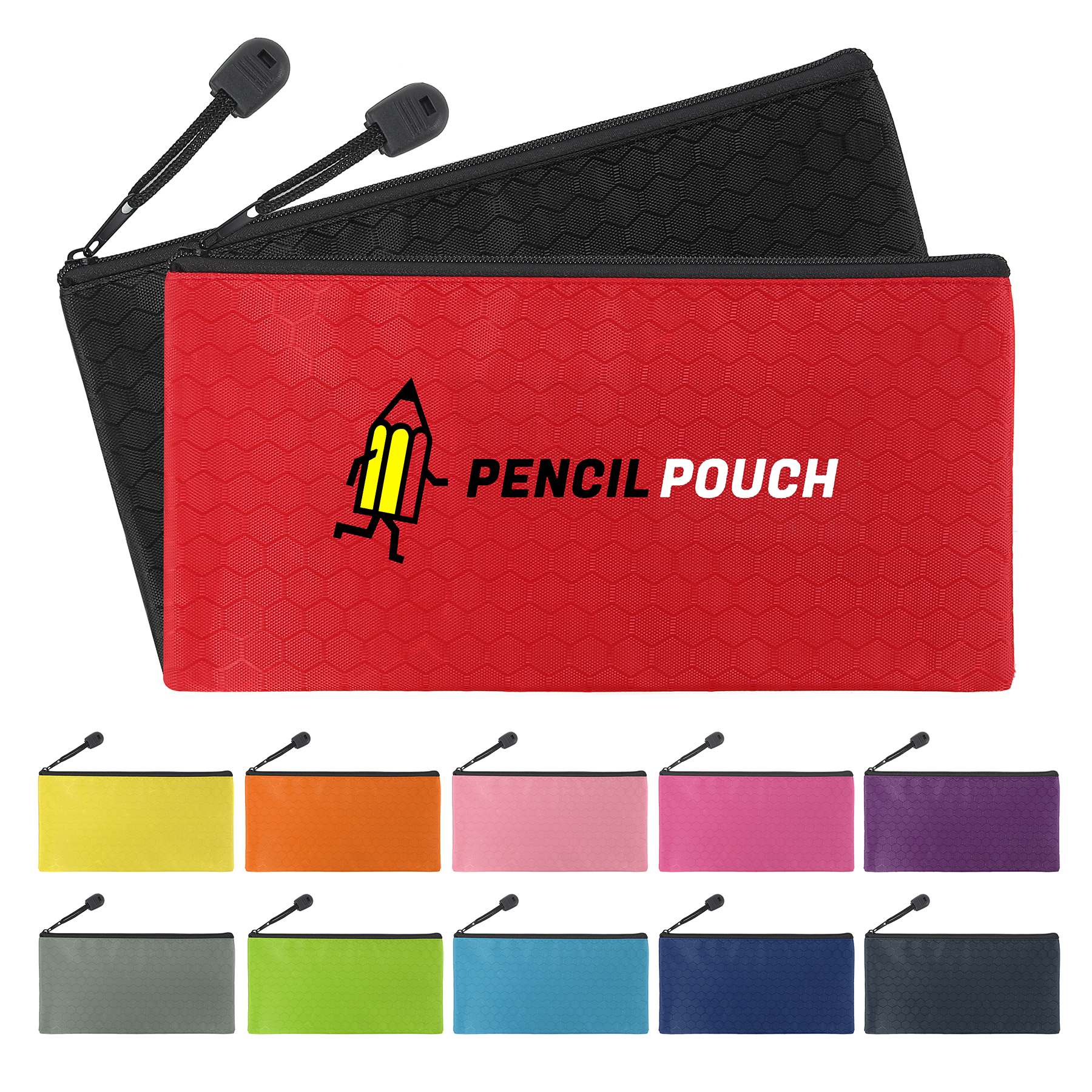 Water-Resistant Zipper Pencil Pouch 24