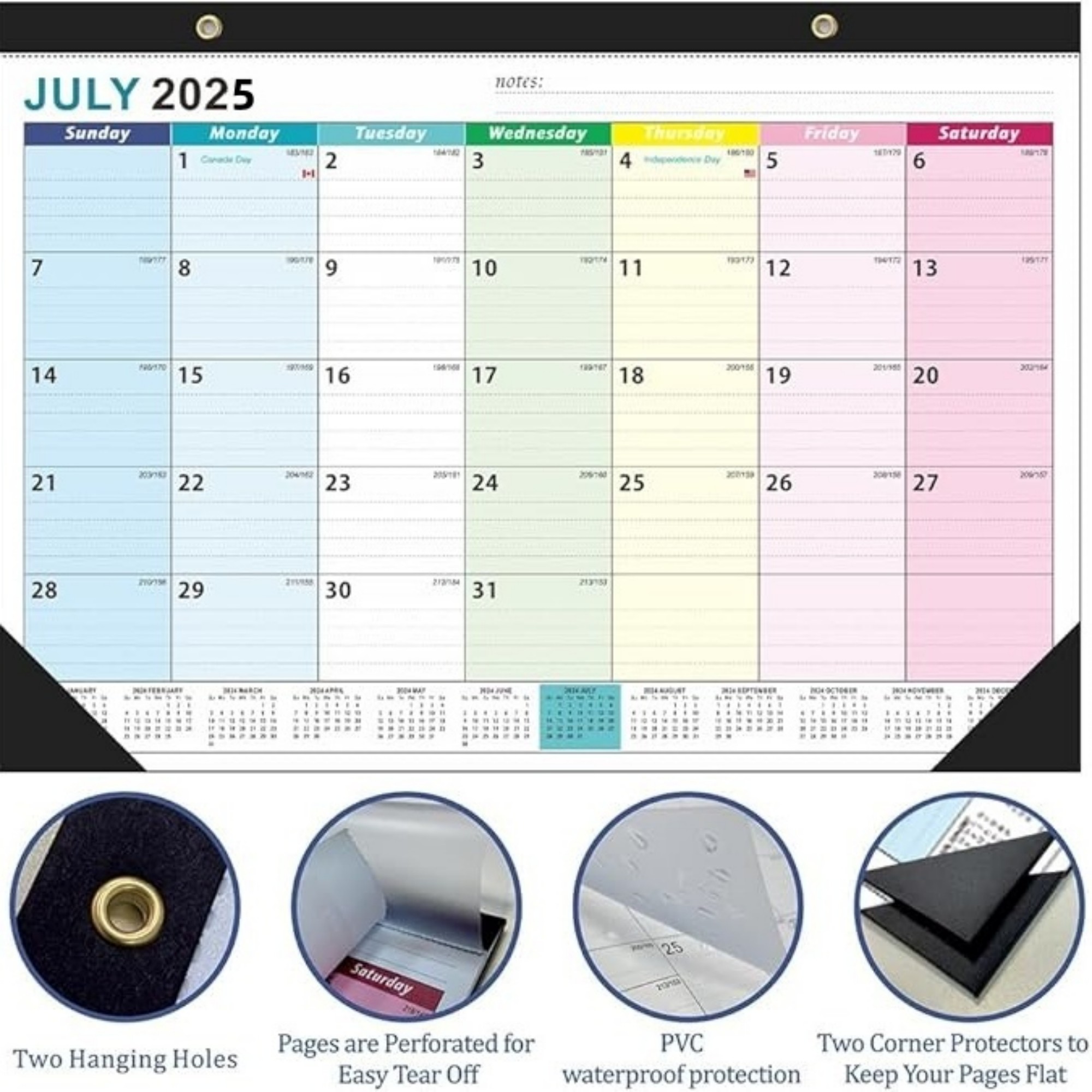 18 Months 17"*12" Wall Calendar From Jan 2025 To June 2026 3