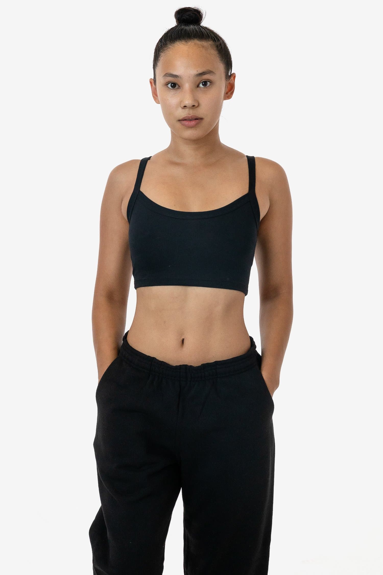 POLY COTTON CROPPED SPAGHETTI TANK 3