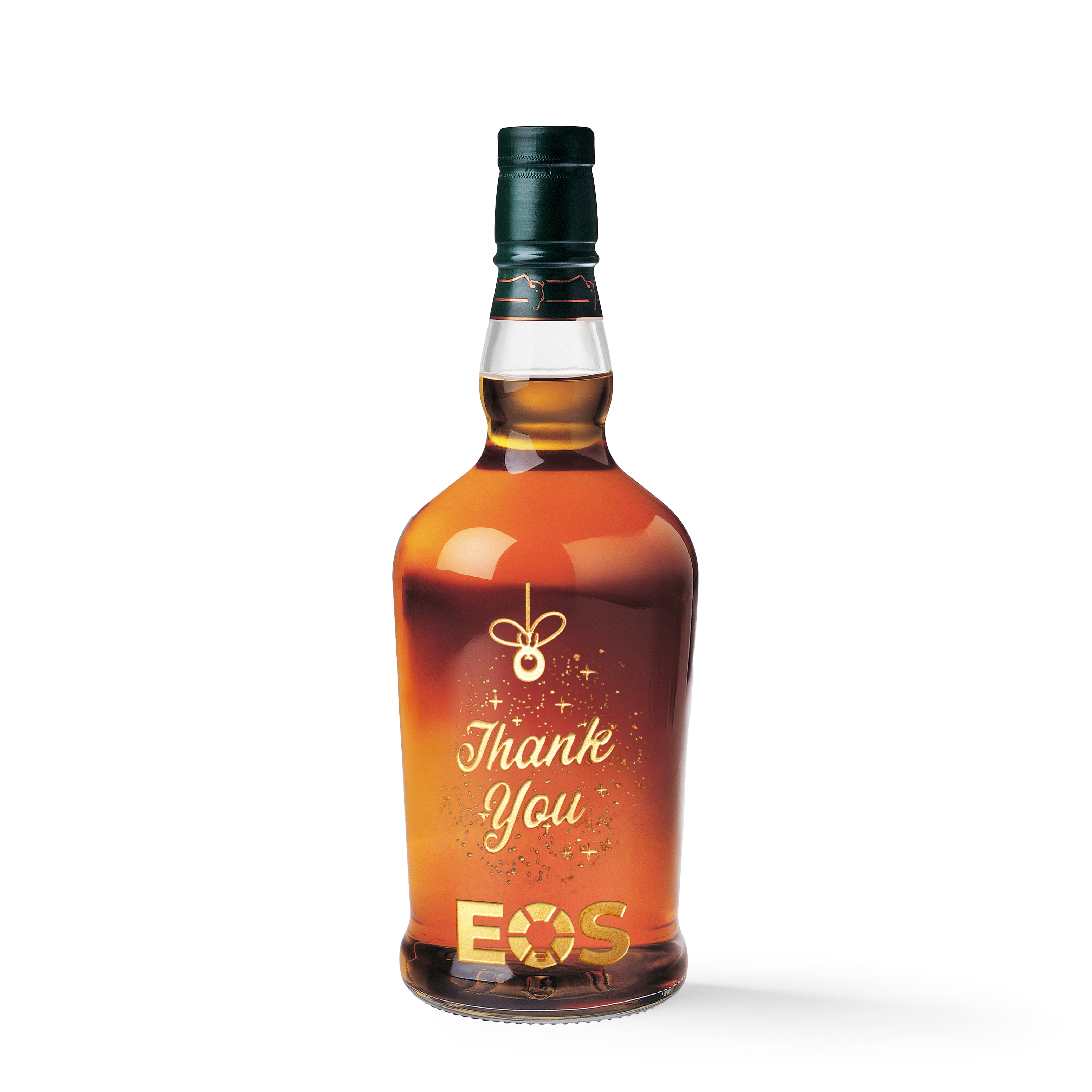 Etched Buffalo Trace Bourbon Liquor Bottle 1