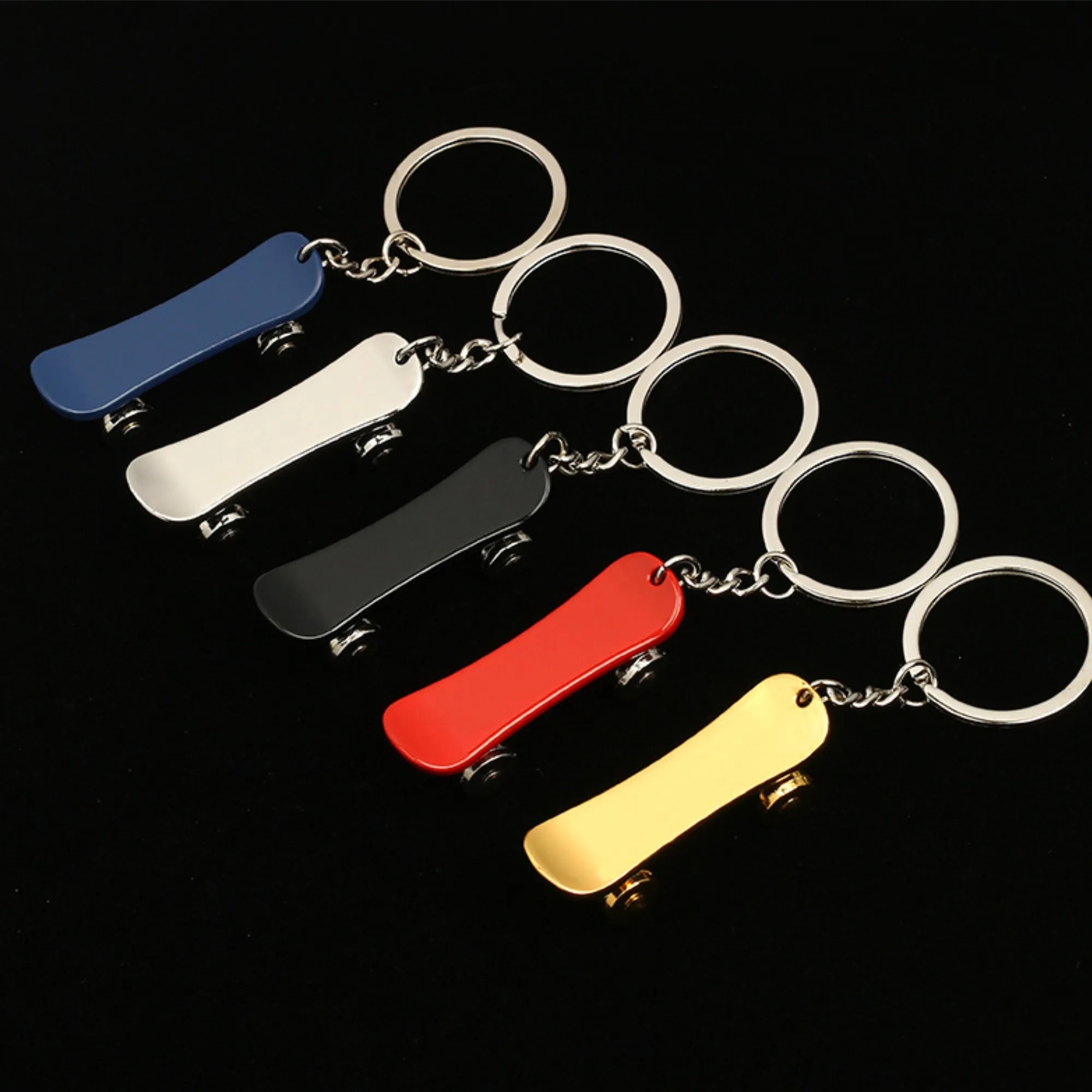 Skateboard Shape Keychains Metal Key Holder 3