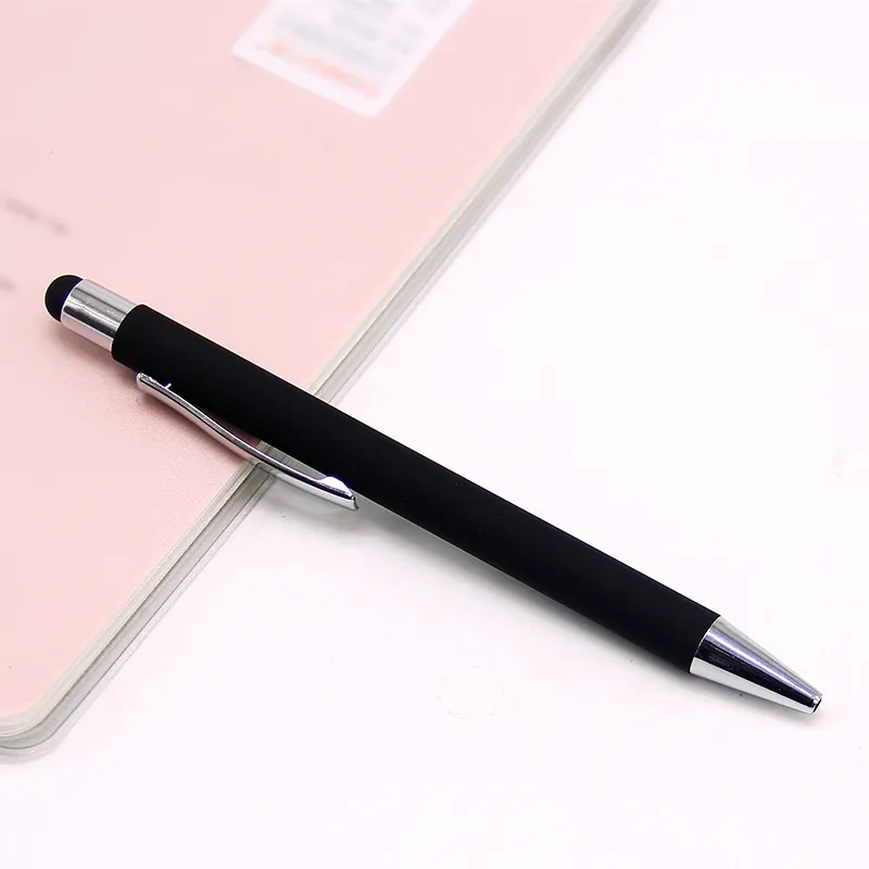 Rubberized Metal Ballpoint Pen with Stylus 4
