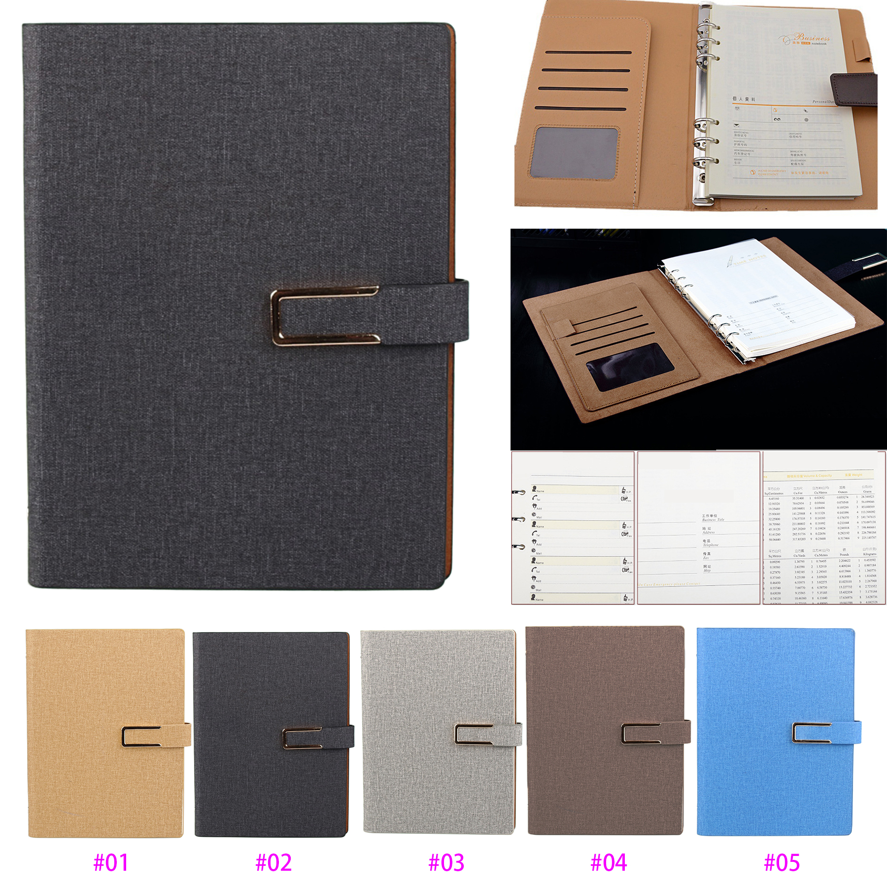 Business Portfolio A5 Binder Notebook 2