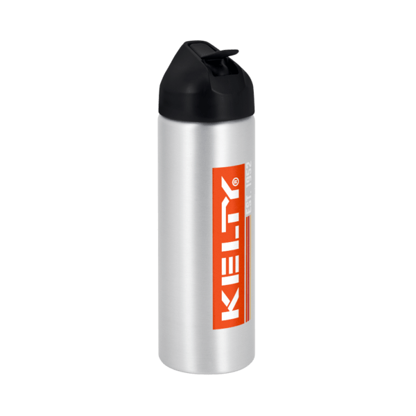 EasyFlow Recycled Aluminum Bottle w Straw Lid, custom water bottle with logo imprint 47